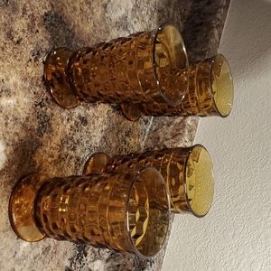 1960s Amber Whitehall Colony Glasses